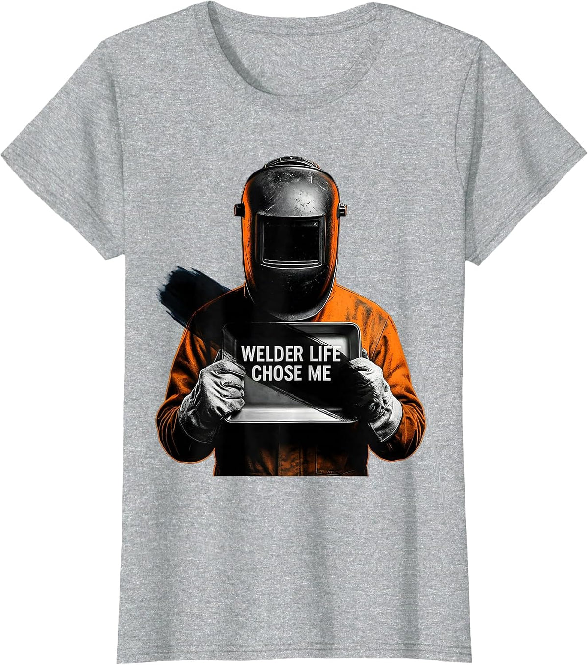Women's Welder Life Chose Me Welding Graphic Design T-Shirt - Heather Grey