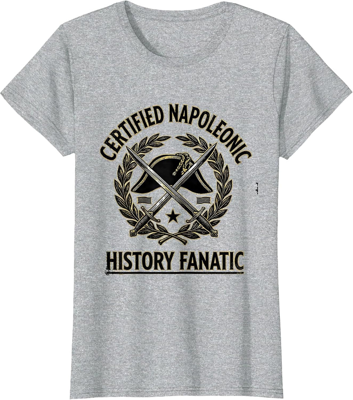 Women's Certified Napoleonic History Fanatic Funny History Teacher T-Shirt - Heather Grey