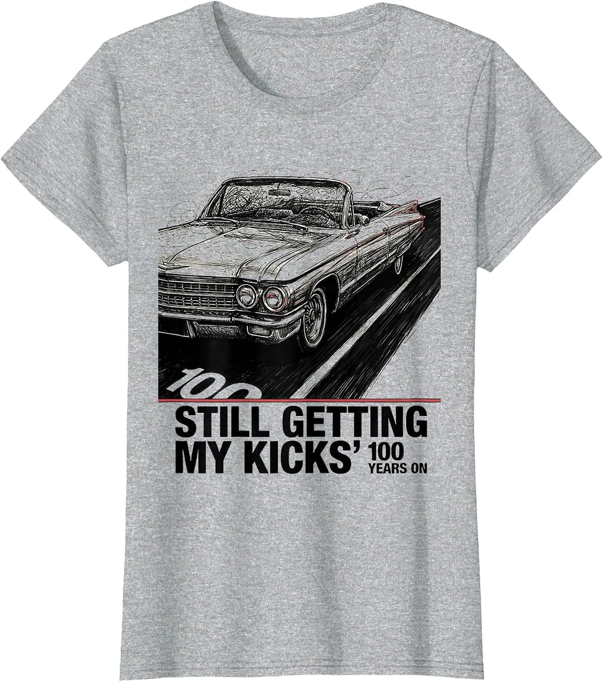 Still Getting My Kicks Vintage Route 66 Centennial Road Trip T-Shirt - Heather Grey