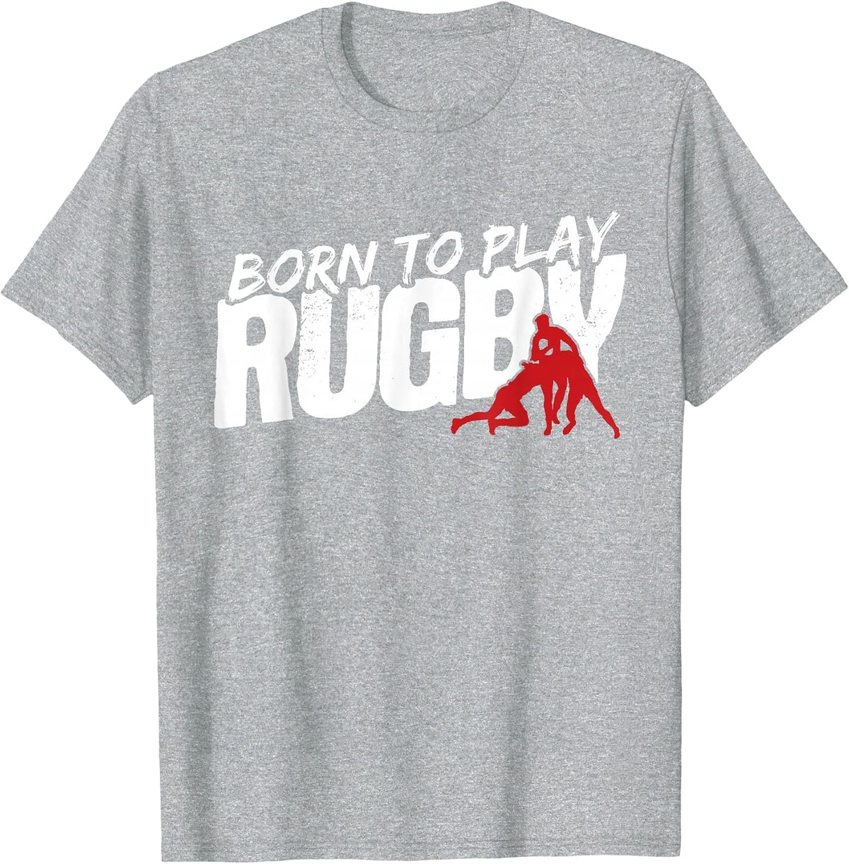 Born to Play Rugby T-Shirt - Heather Grey