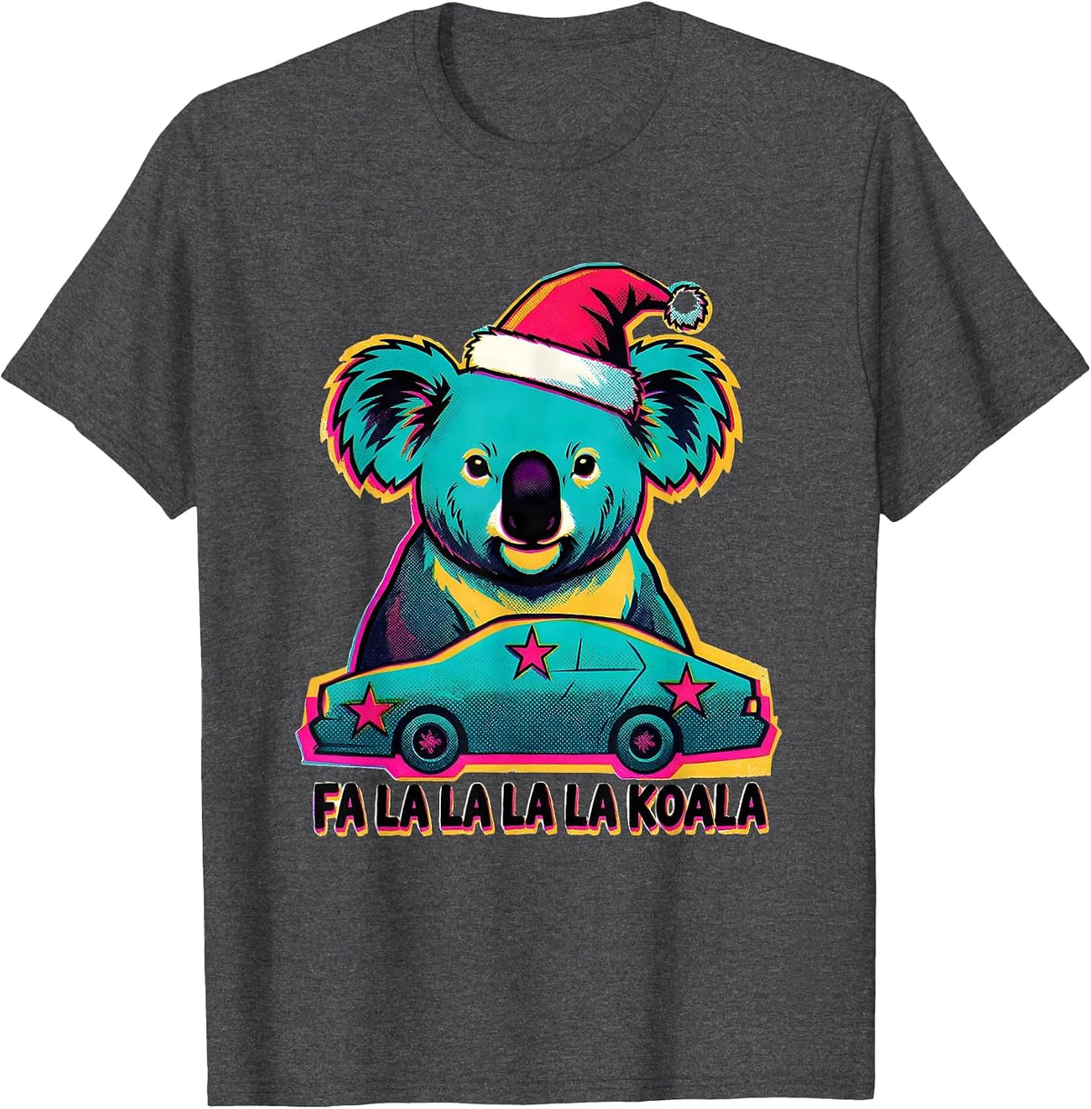 Men's Fa La La La La Koala Funny Koala Lover Australian Animal T-Shirt - Dark Heather Grey