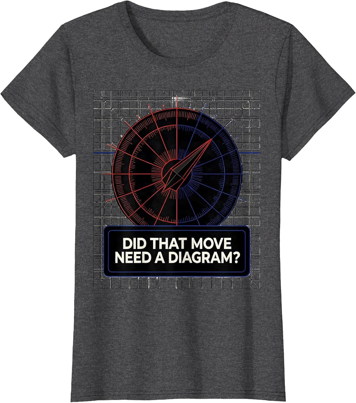 Women's Did That Move Need A Diagram? Funny Board Game Night Host T-Shirt - Dark Heather Grey
