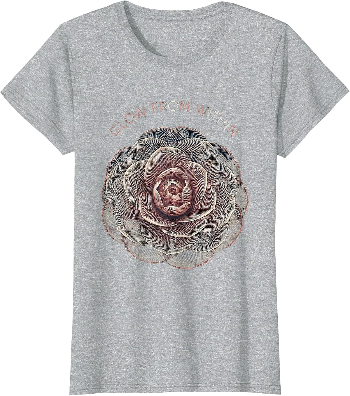 Glow From Within K-Beauty Skincare Design T-Shirt - Heather Grey