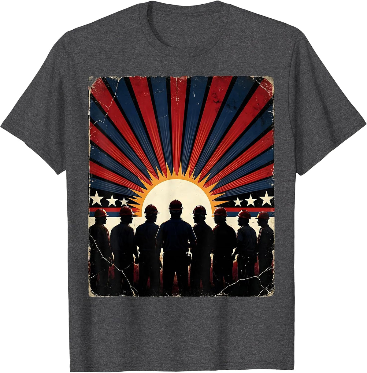 Men's We The People Workers Sunrise Graphic T-Shirt - Dark Heather Grey