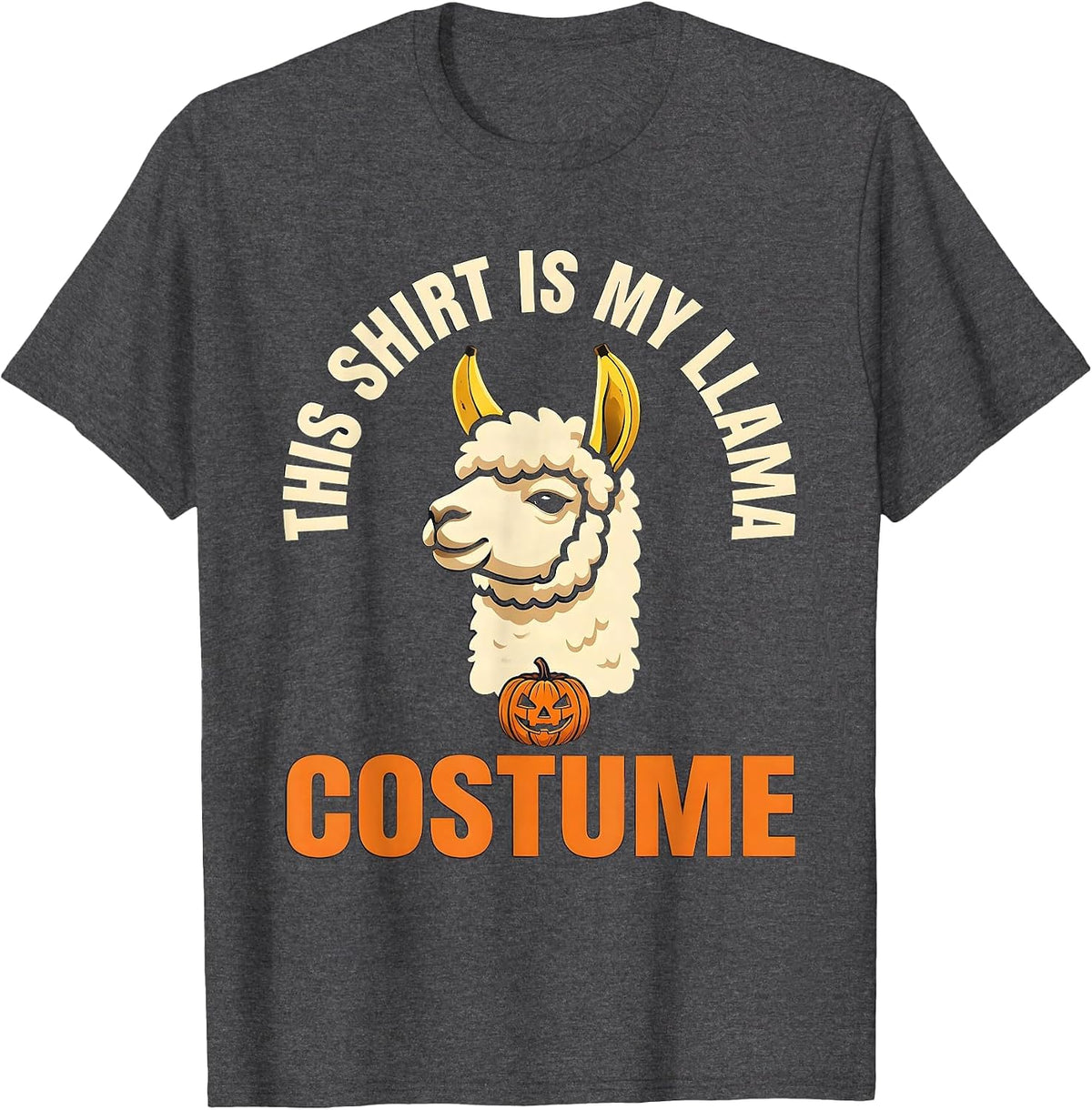 This Shirt Is My Llama Costume Funny Animal Lover Halloween T-Shirt - Dark Heather Grey
