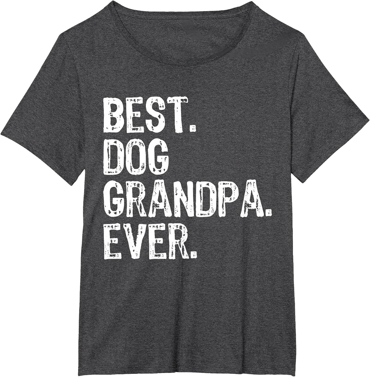 Best Dog Grandpa Ever Funny Cool T-Shirt - Dark Heather Grey