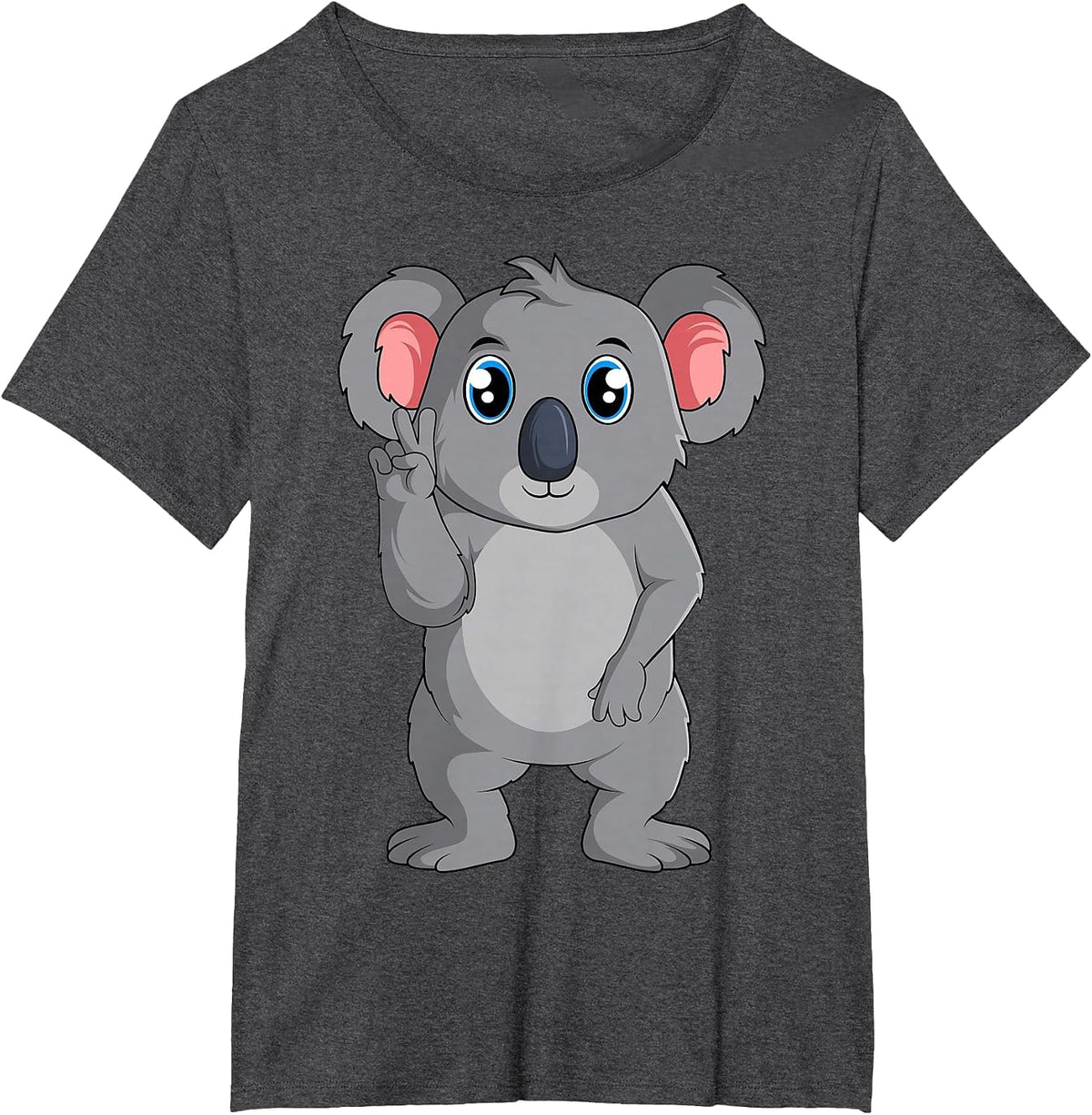 Koala Girls Boys Women Kids T-Shirt - Dark Heather Grey
