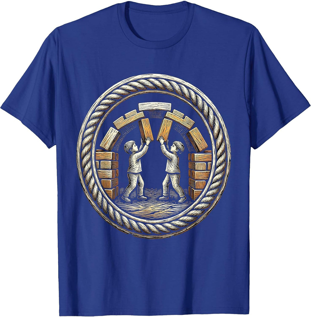 Make Sense Common Again Bridge Builder Tee T-Shirt - Royal Blue