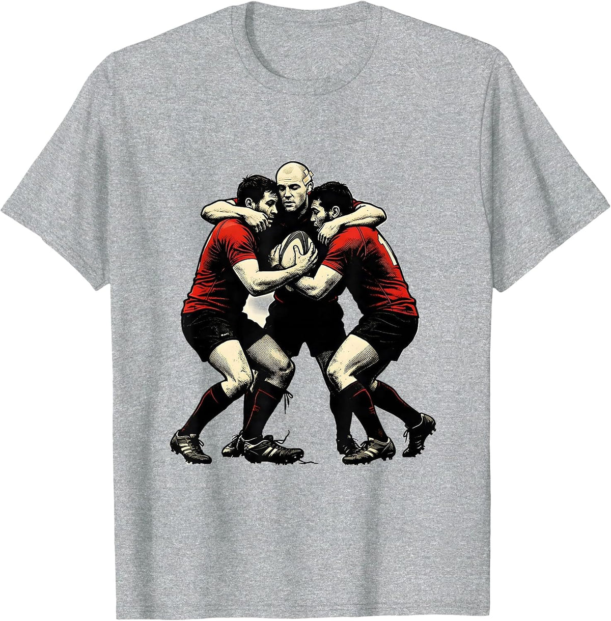 Men's Rugby Maul Sign Painter Showcard Funny Player Gift T-Shirt - Heather Grey