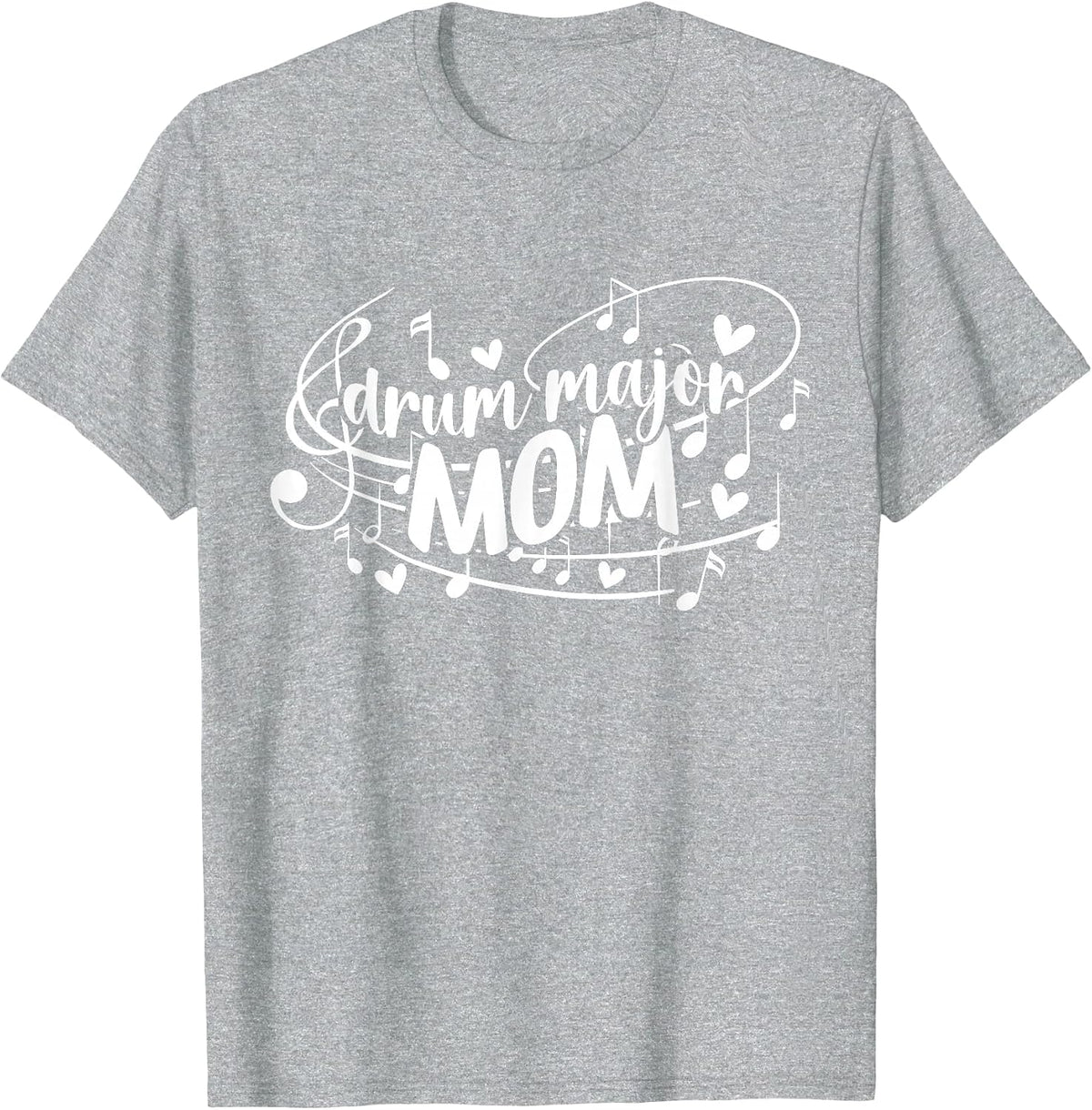 Drum Major Mom Groovy Mom of A Drum Major Mother T-Shirt - Heather Grey