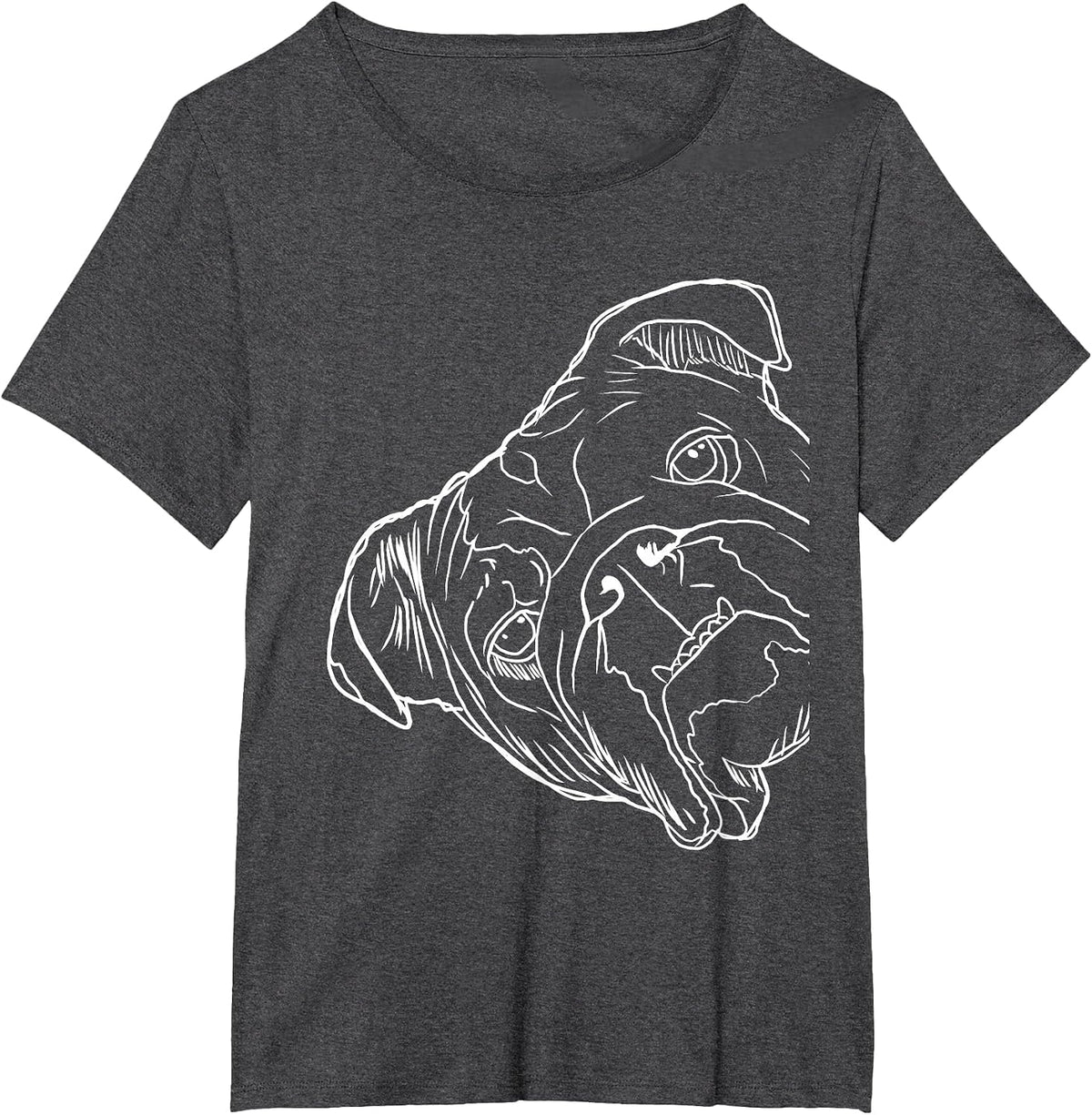 Funny Dog English Bulldog T-Shirt - Dark Heather Grey