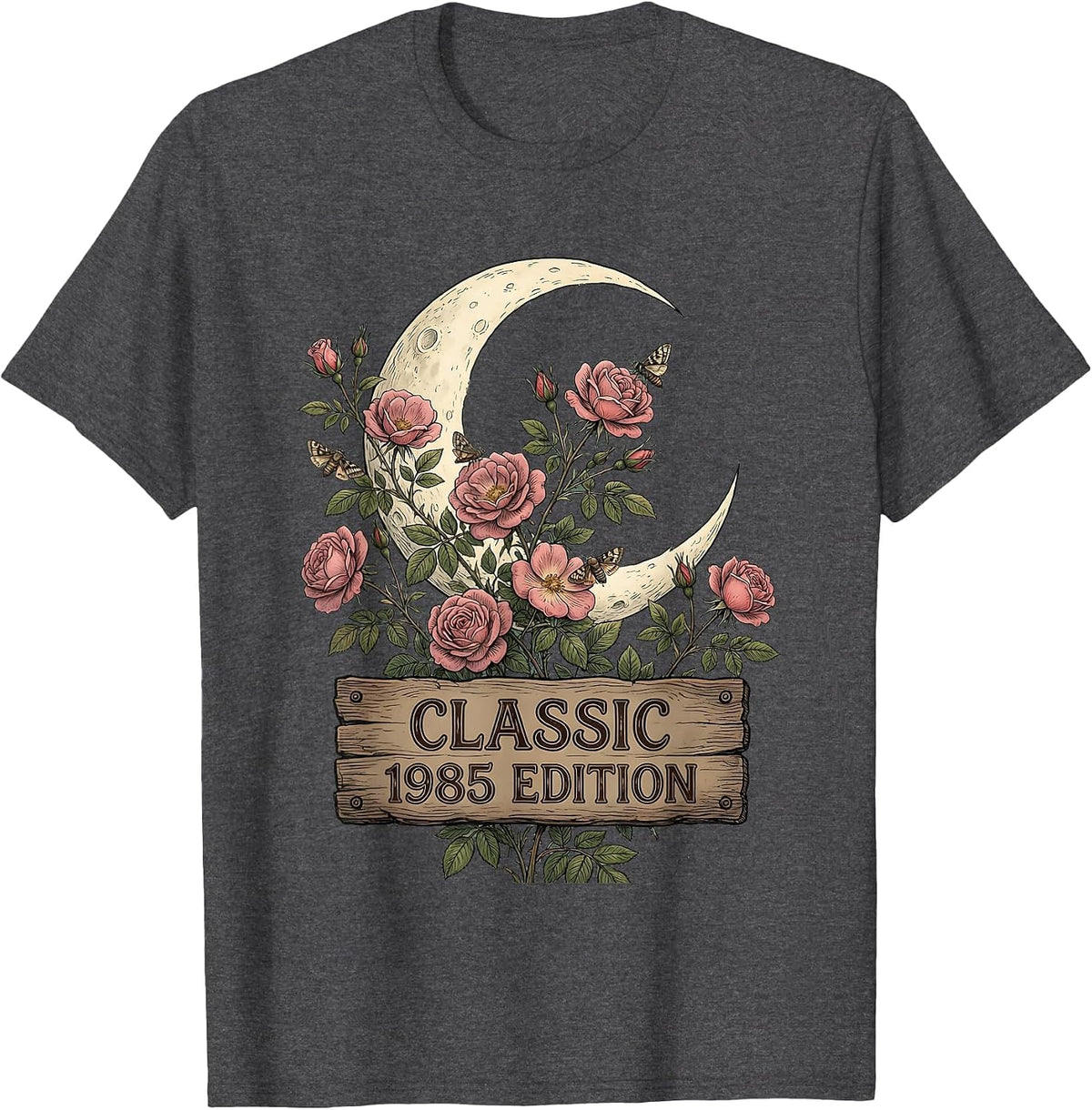 Vintage Classic 1985 Edition Birthday Design T-Shirt - Dark Heather Grey