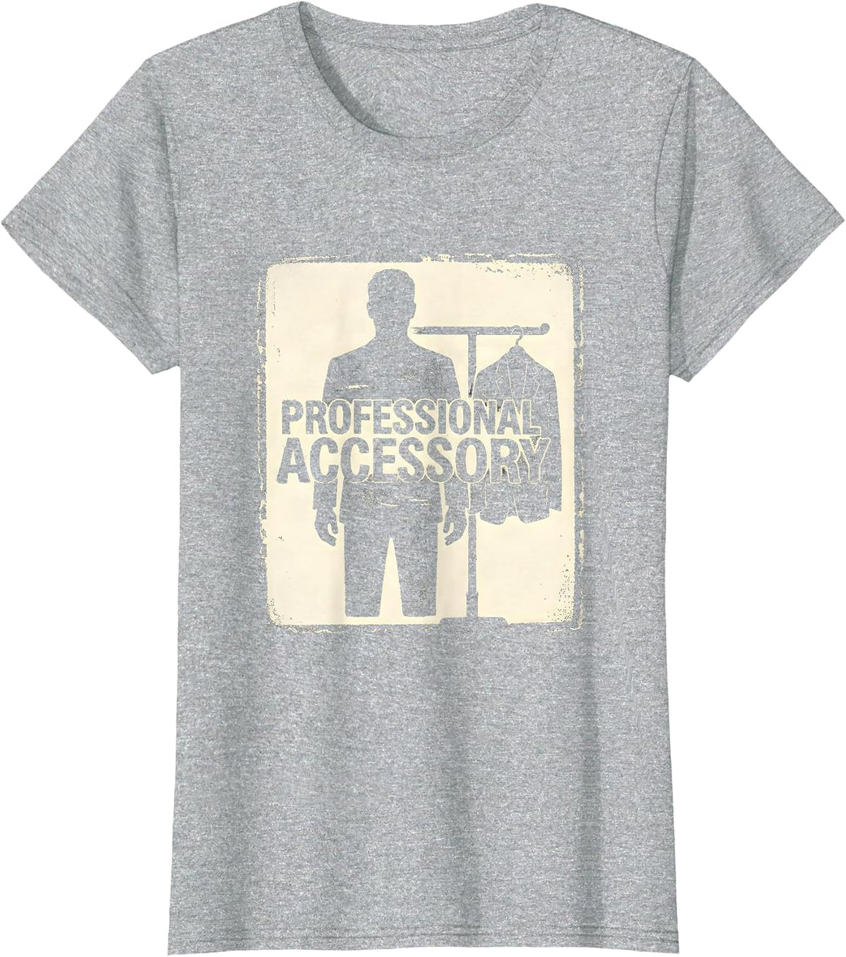 Professional Accessory Rubber Stamp Husband Deadpan Humor T-Shirt - Heather Grey