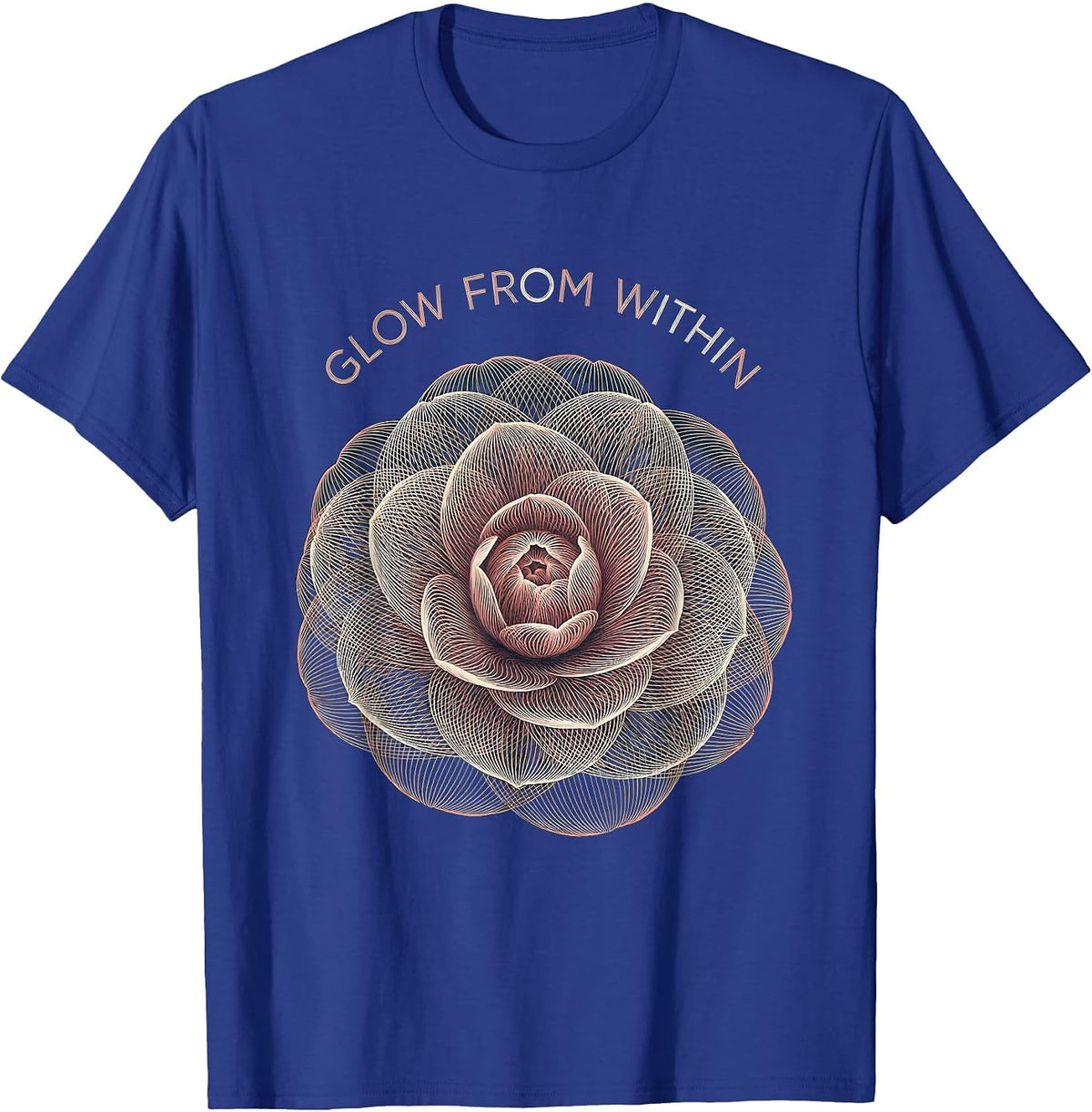 Glow From Within K-Beauty Skincare Design T-Shirt - Royal Blue