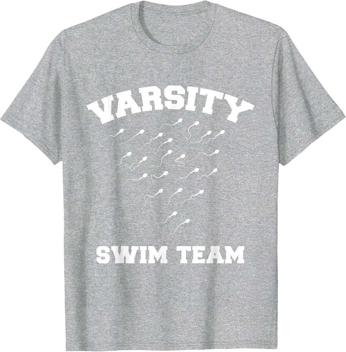 Varsity Swim Team Swimming Sperm T-Shirt - Heather Grey