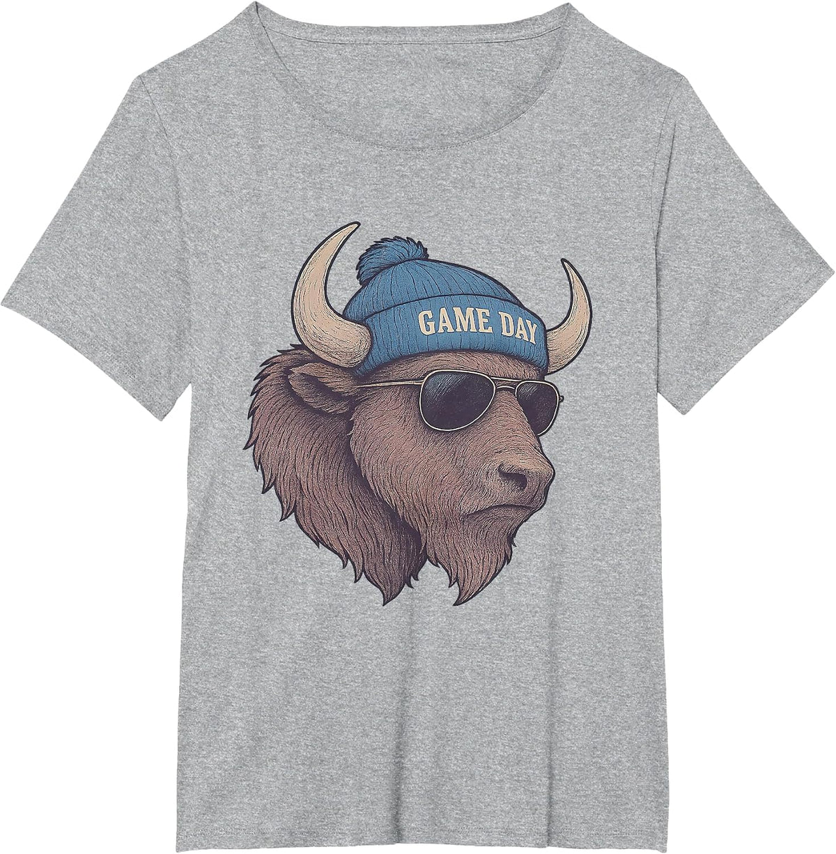 Game Day Buffalo Cold Vintage T-Shirt - Heather Grey