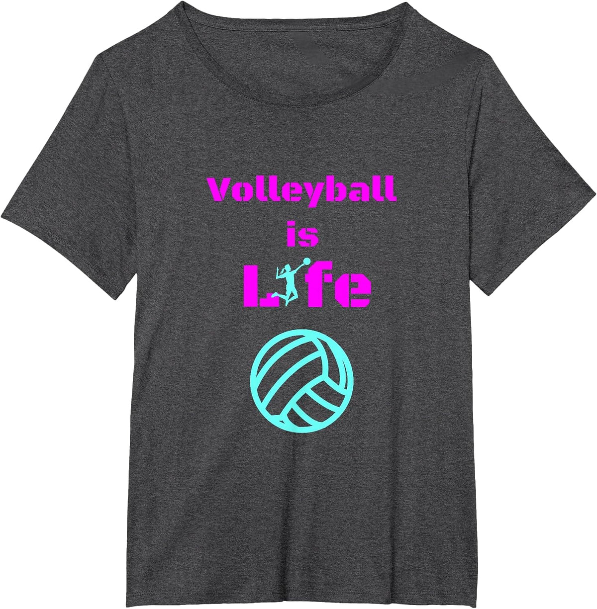 Volleyball is Life Tee Shirt T-Shirt - Dark Heather Grey