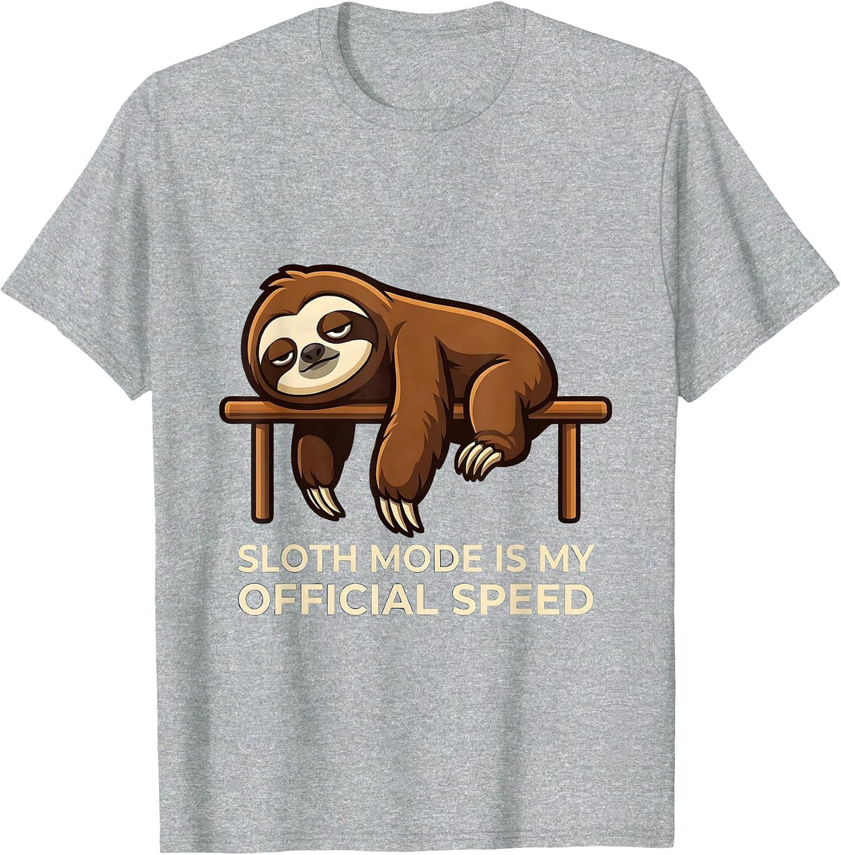 Men's Sloth Mode Is My Official Speed Funny Sloth Lover Humor T-Shirt - Heather Grey