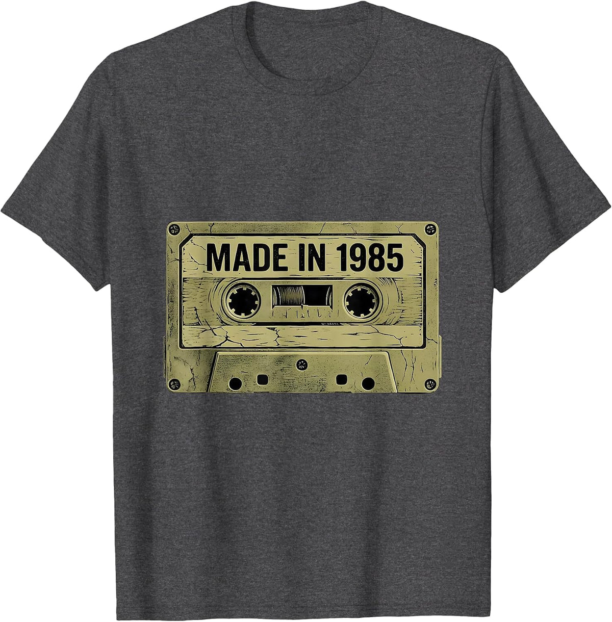 Vintage 1985 Made In 1985 Classic Retro Design T-Shirt - Dark Heather Grey