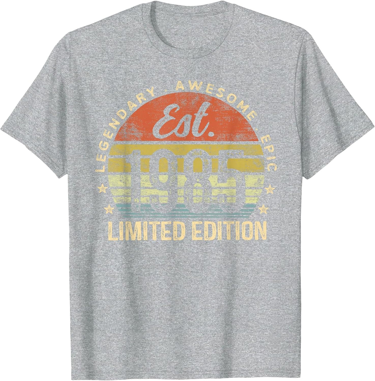 Est 1985 Limited Edition 41st Birthday Vintage 41 Year Old T-Shirt - Heather Grey