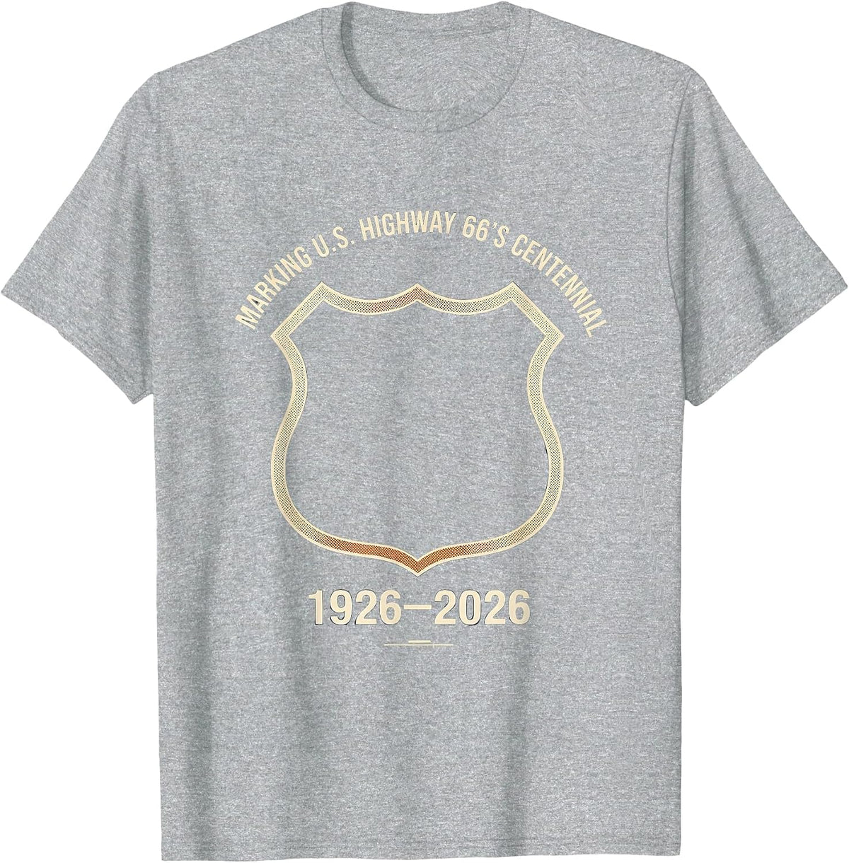 Men's Marking U.S. Highway 66's Centennial, 1926–2026 Vintage T-Shirt - Heather Grey