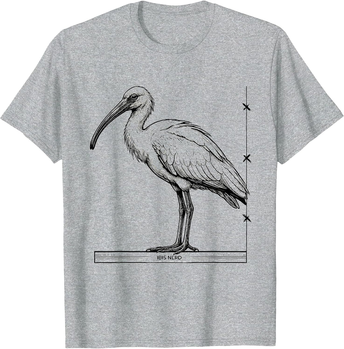 Men's Ibis Nerd Funny Bird Watching Birding Bird Lover T-Shirt - Heather Grey