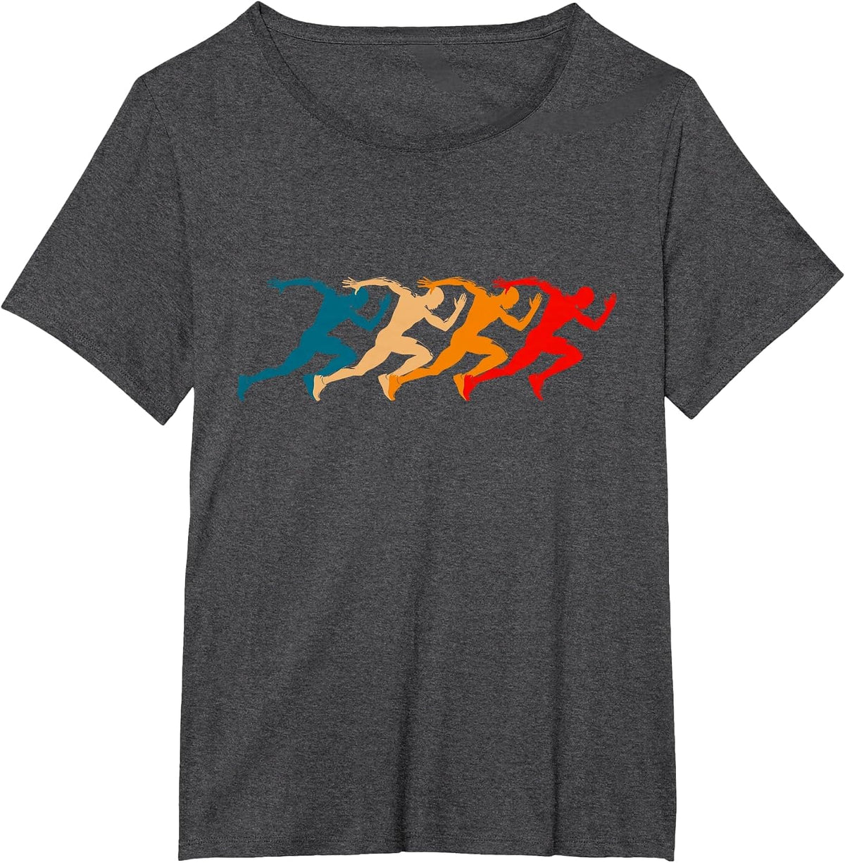 Runner Running Track and Field T-Shirt - Dark Heather Grey