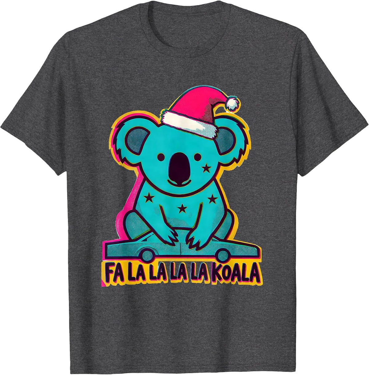 Fa La La La La Koala Funny Koala Lover Australian Animal T-Shirt - Dark Heather Grey
