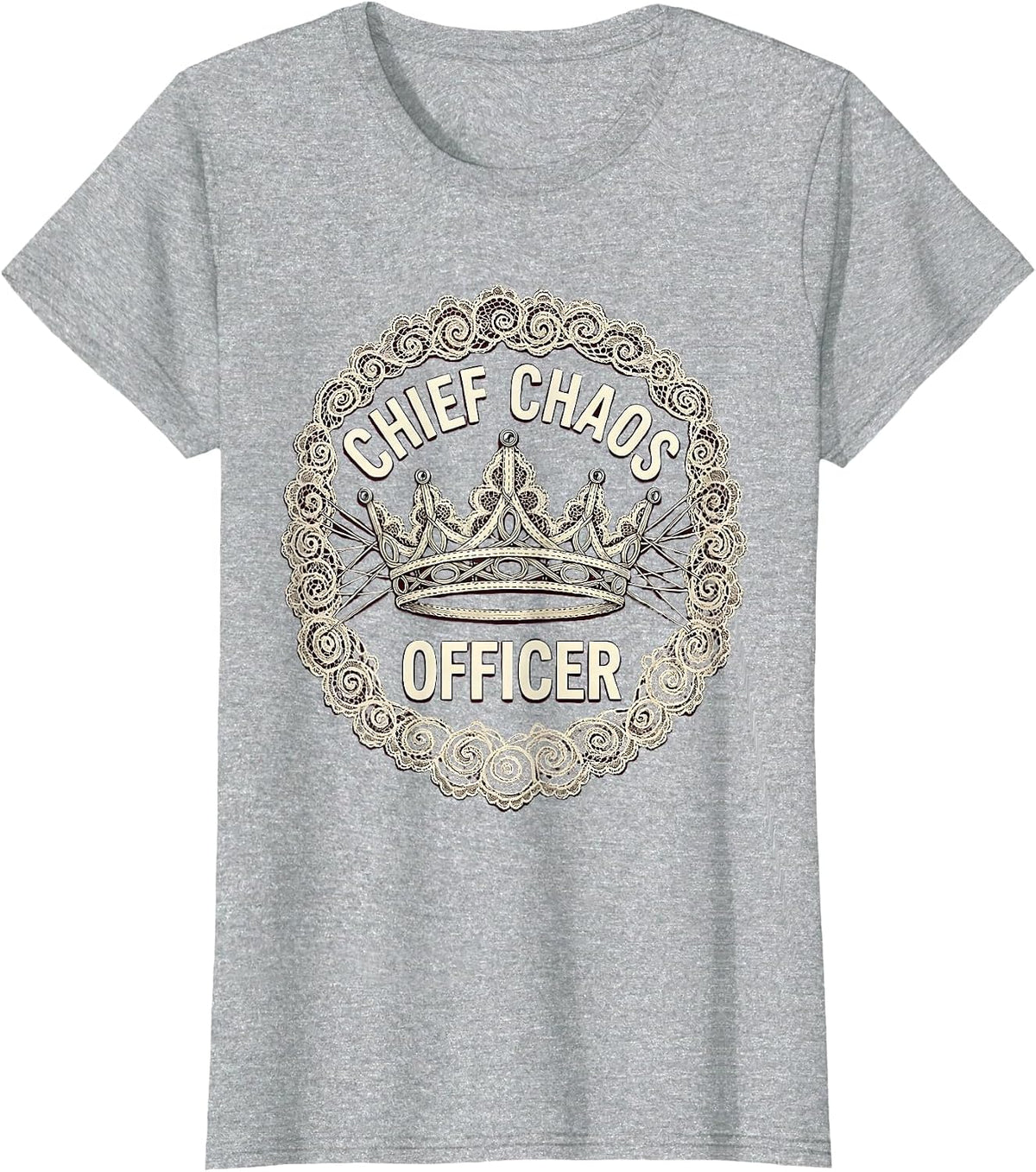 Women's Chief Chaos Officer Chaos Coordinator Design T-Shirt - Heather Grey