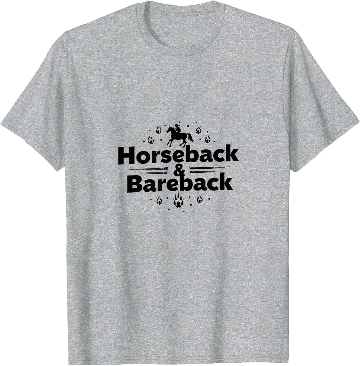 Horse Denier Horseback & Bareback Equestrian for Women T-Shirt - Heather Grey