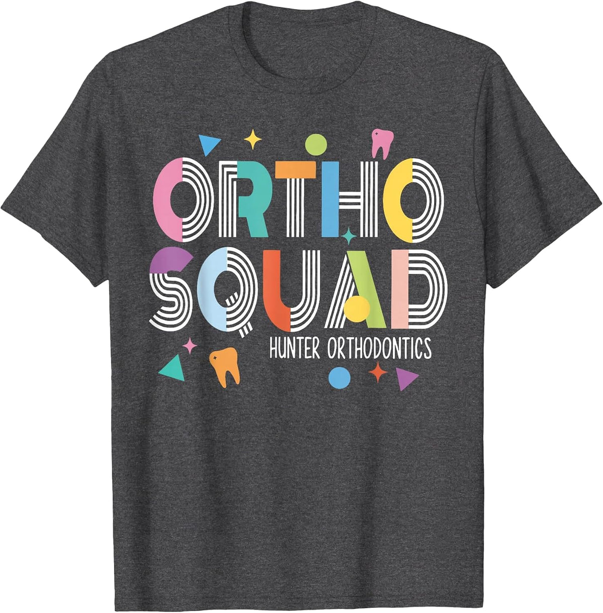 Ortho Squad Orthodontic Assistant Dental Assistant Doctor T-Shirt - Dark Heather Grey