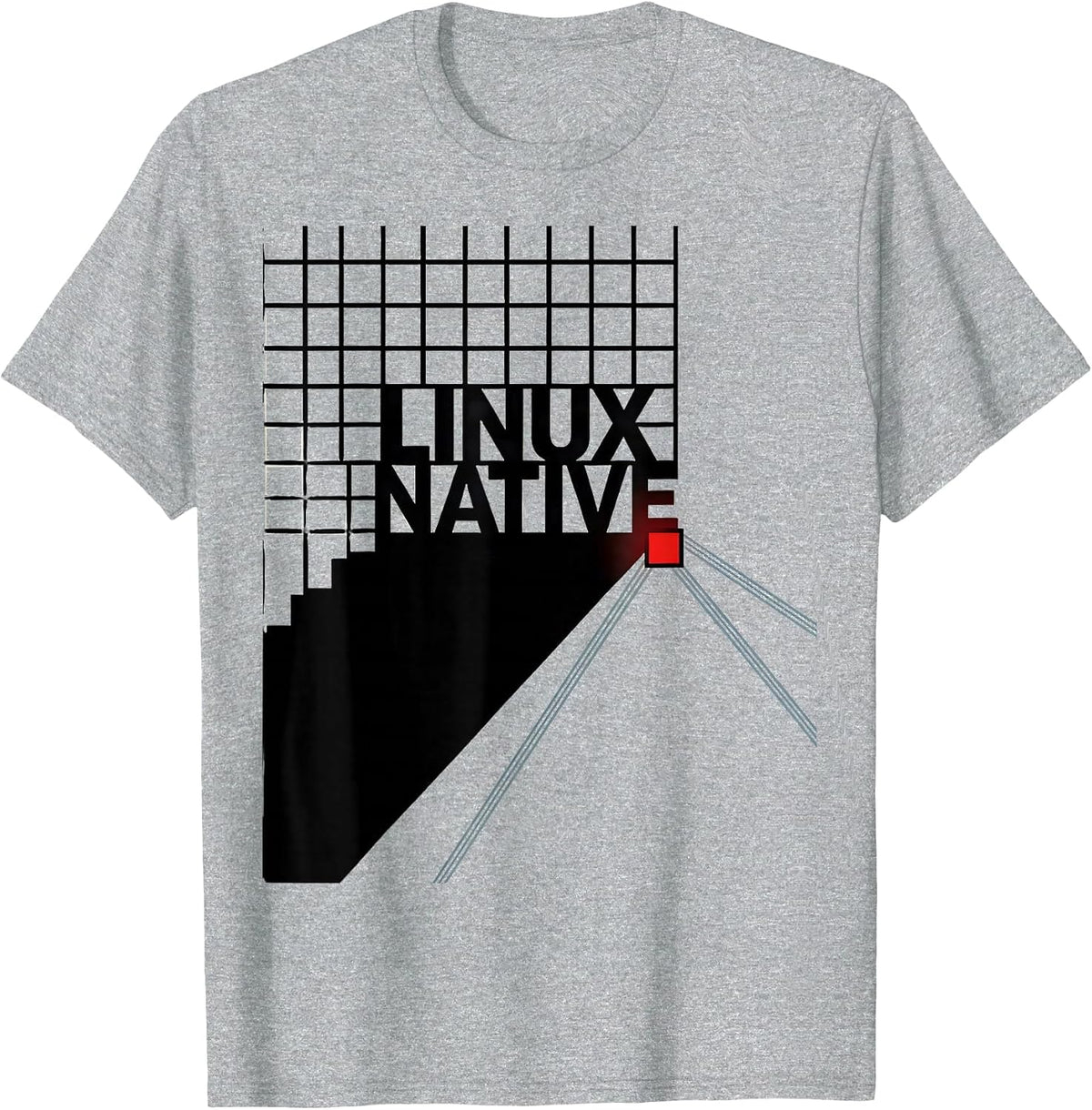 Men's Linux Native Constructivist Poster Geek Gift Programmer T-Shirt - Heather Grey