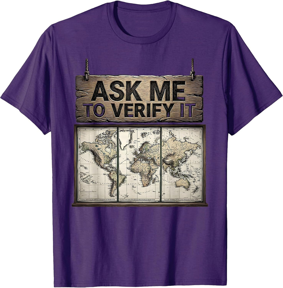Men's Ask Me To Verify It Funny History Teacher Back To School T-Shirt - Purple