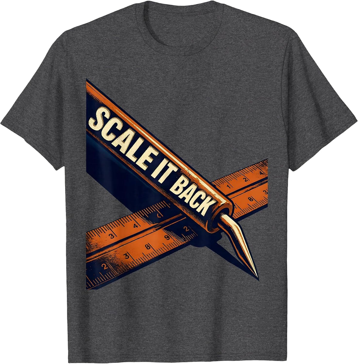 Scale It Back Funny Dental Hygienist Dental Assistant Humor T-Shirt - Dark Heather Grey