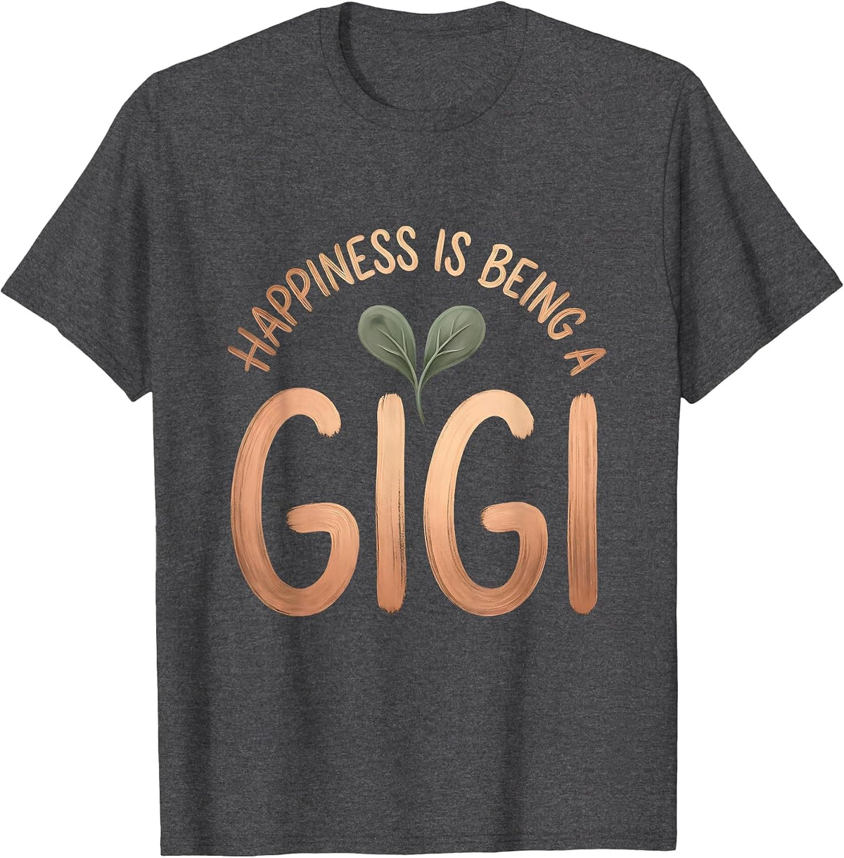 Men's Happiness Is Being A Gigi Boho Grandma Nickname Gift T-Shirt - Dark Heather Grey