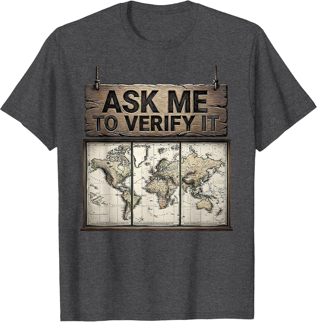 Men's Ask Me To Verify It Funny History Teacher Back To School T-Shirt - Dark Heather Grey