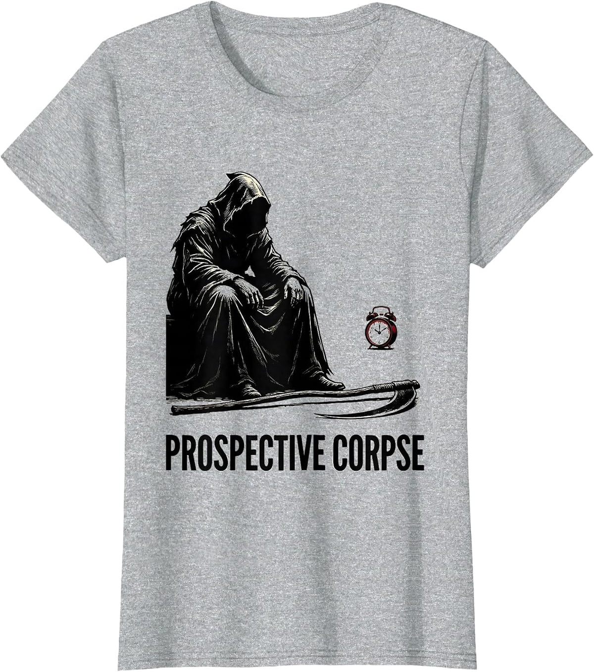 Prospective Corpse Gothic Horror Humor Punk Halloween T-Shirt - Heather Grey
