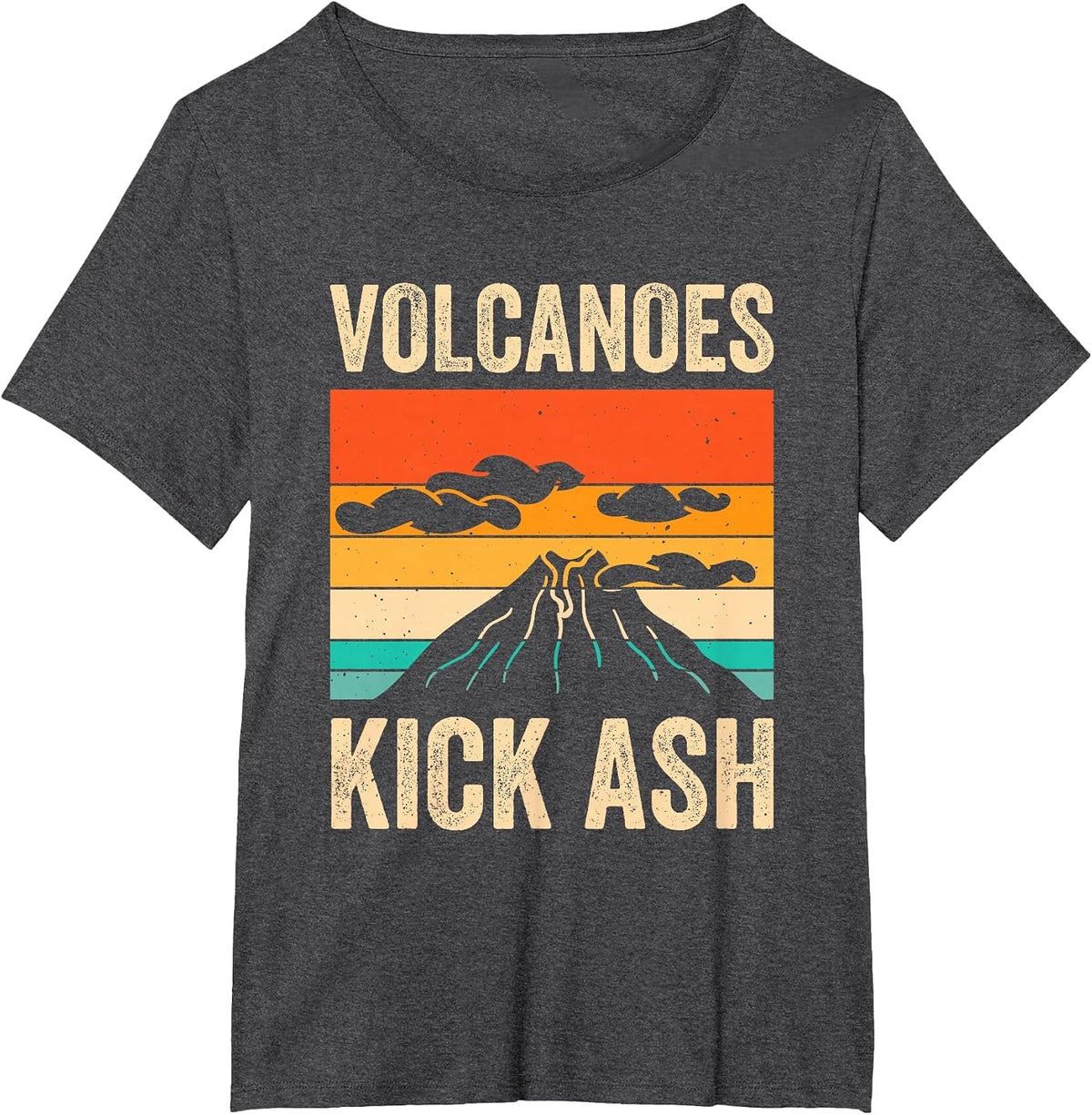 Volcanoes Kick Ash T-Shirt - Dark Heather Grey