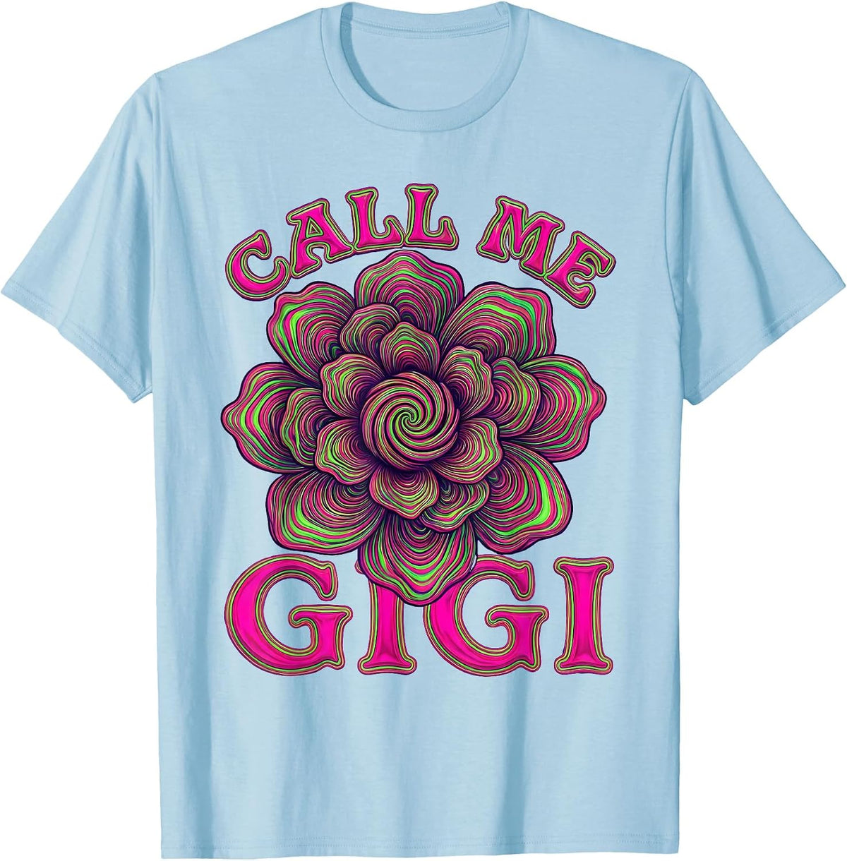 Men's Call Me Gigi Grandma Pride Design T-Shirt - Baby Blue