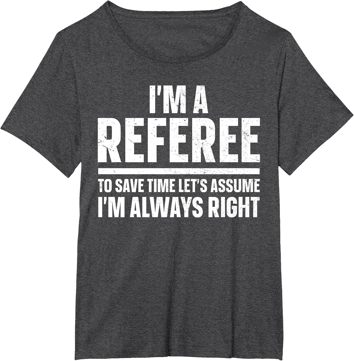 Cool Referee Design for Men Women Reffing Sports Ref Referee T-Shirt - Dark Heather Grey