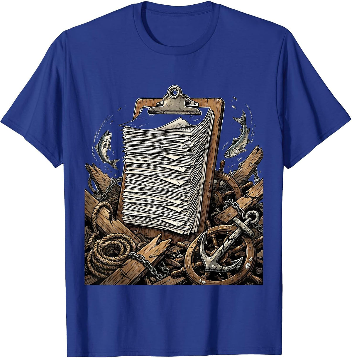 I Run a Tight Shipwreck Funny Chaos Graphic T-Shirt - Royal Blue