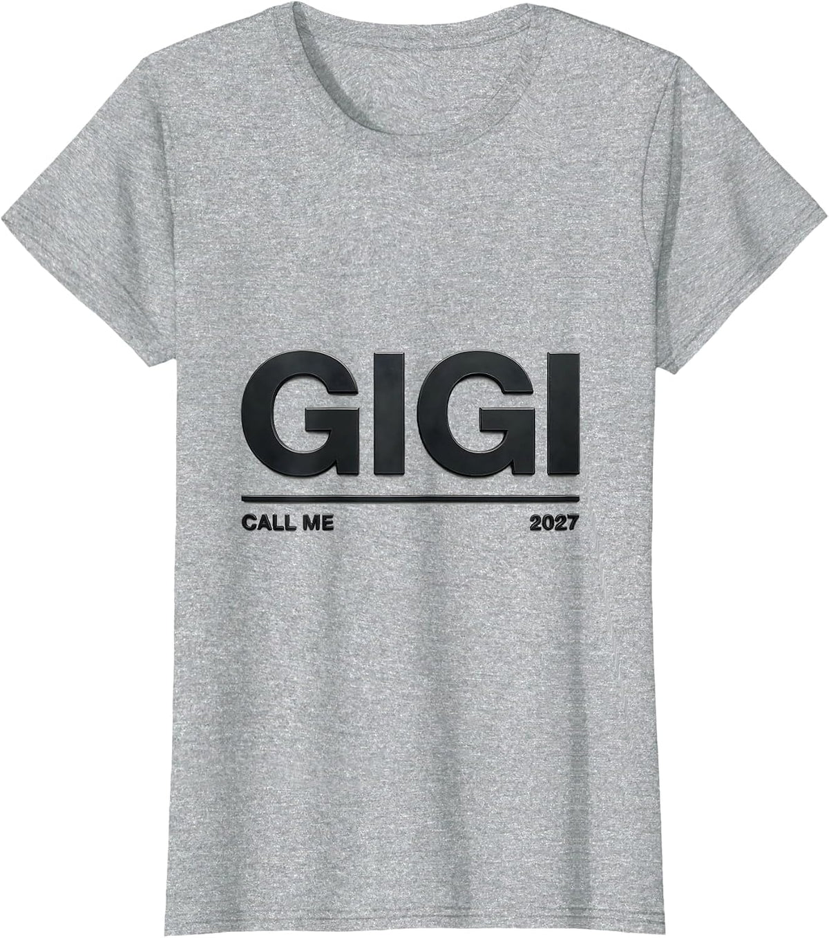 Call Me Gigi 2027 Grandma Est Year Grandparents Baby T-Shirt - Heather Grey