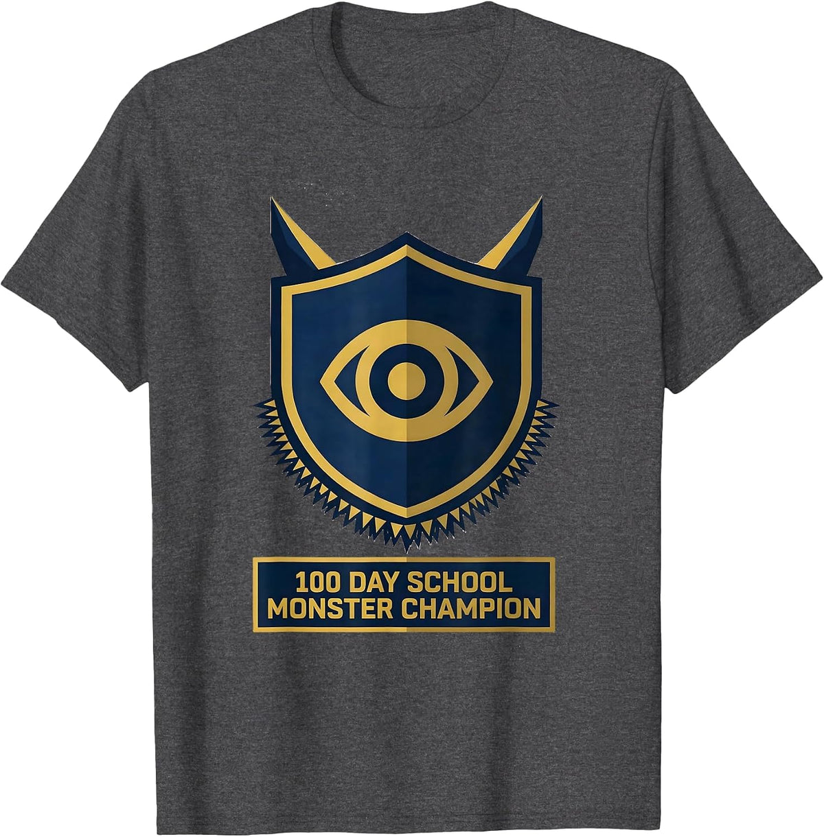 Men's 100 Day School Monster Champion Cute 100th Day Kids T-Shirt - Dark Heather Grey