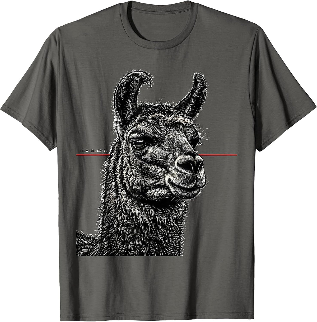 Llama Be Honest Funny Llama Humor Alpaca Squad T-Shirt - Asphalt Grey