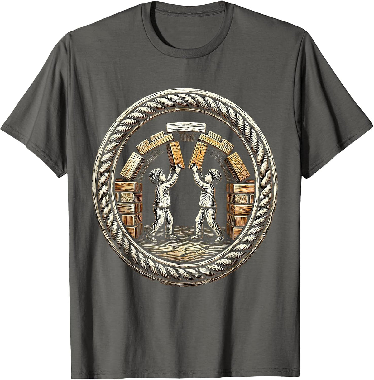 Make Sense Common Again Bridge Builder Tee T-Shirt - Asphalt Grey