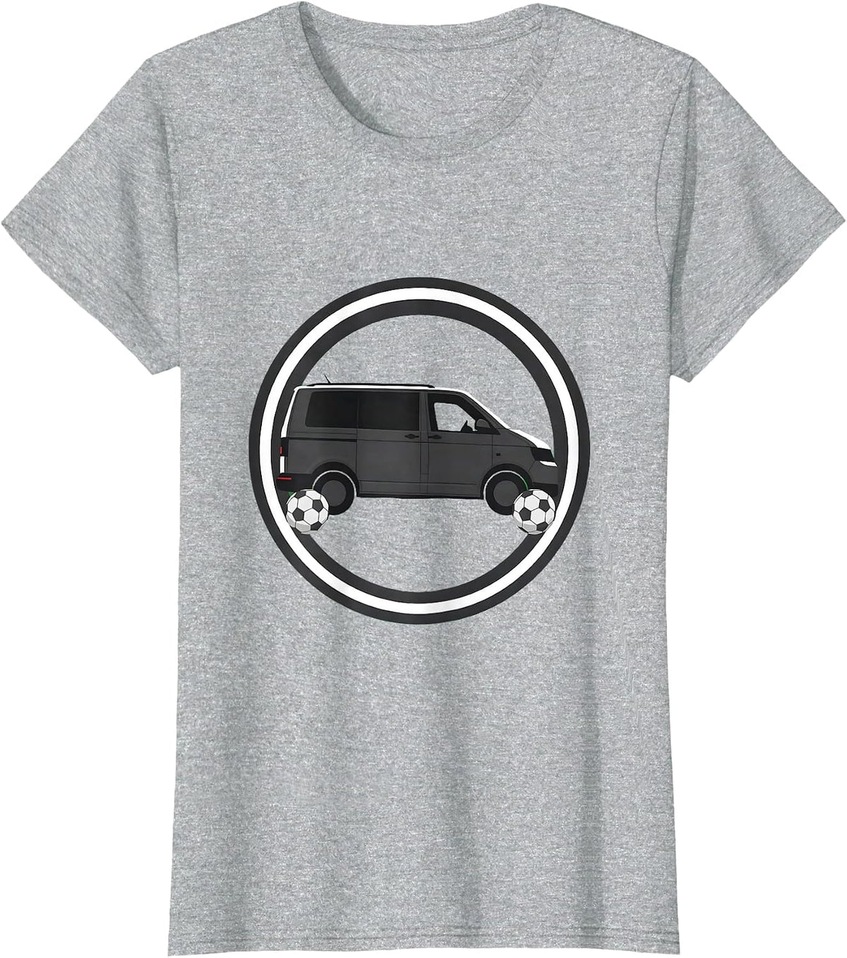 Soccer Dad Minivan Bumper Sticker Graphic T-Shirt - Heather Grey