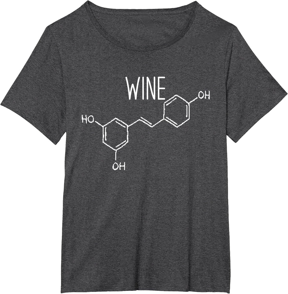 Wine Chemical Formula Organic Chemistry Wine Molecule T-Shirt - Dark Heather Grey