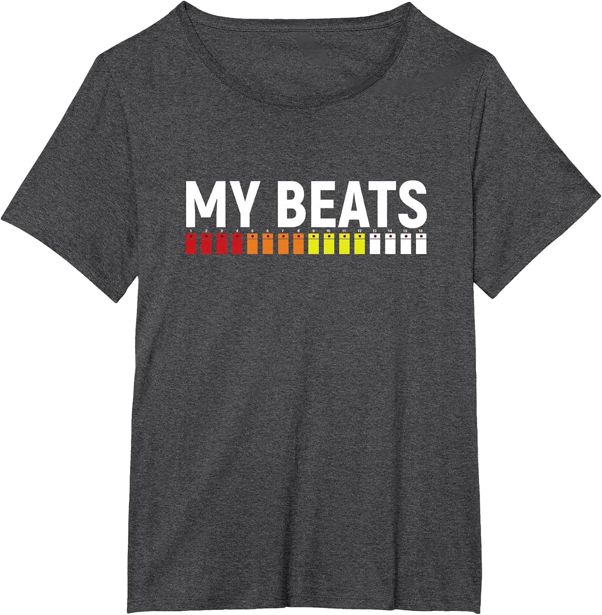 EDM 808 My Beats T-Shirt - Roland Drum Machine T-Shirt - Dark Heather Grey