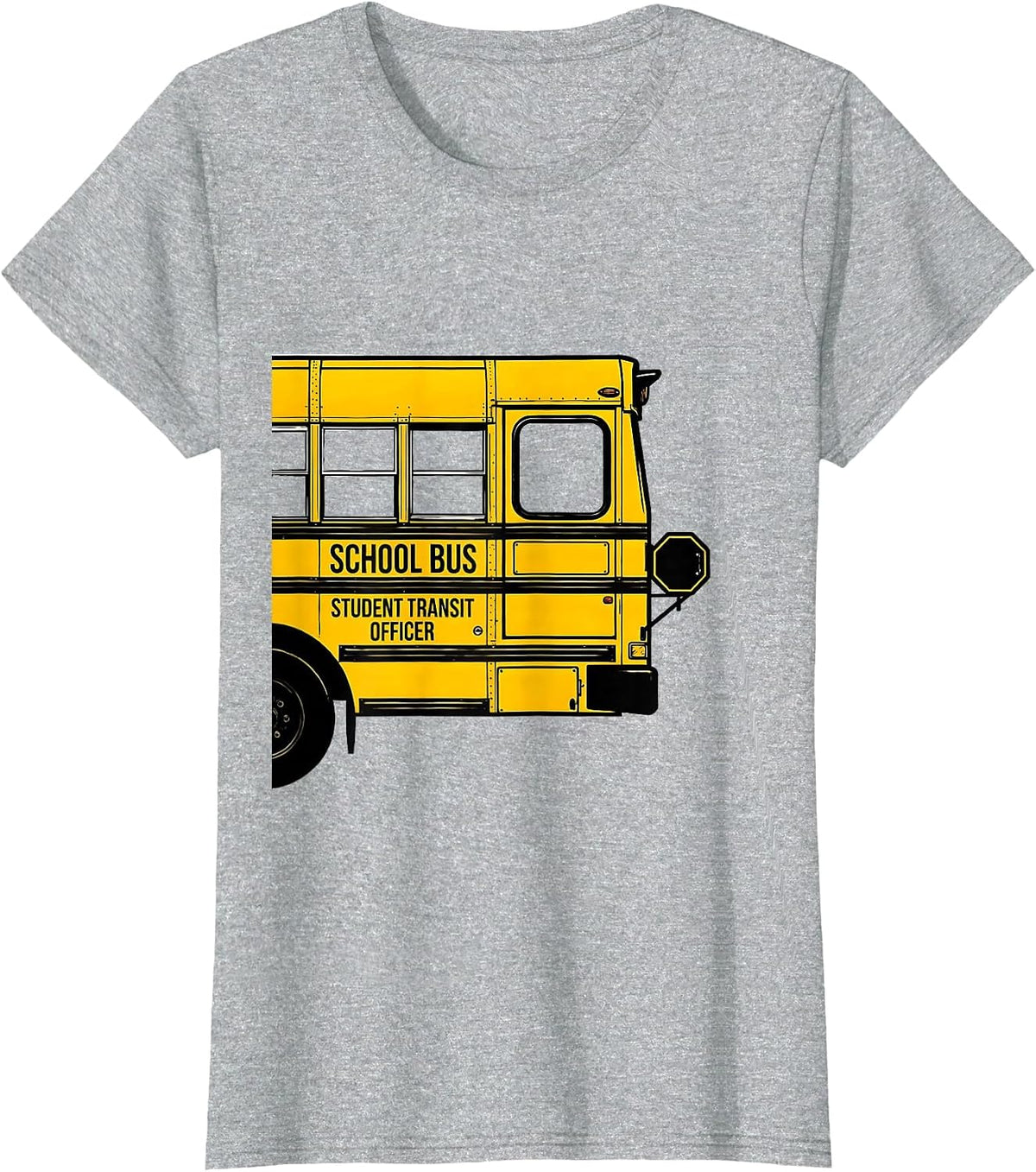 School Bus Student Transit Officer Funny School Bus Driver T-Shirt - Heather Grey