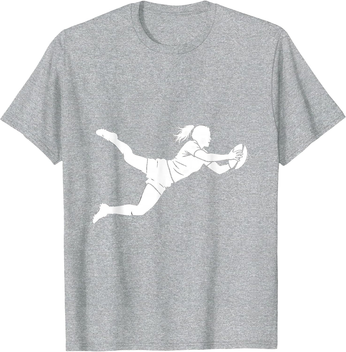 Men's Rugby Player Try Line Dive Sports Fan Graphic T-Shirt - Heather Grey